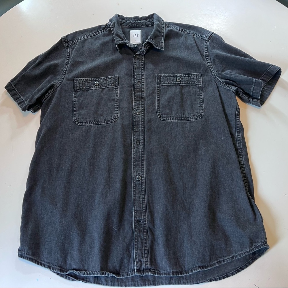 GAP Men's Black Denim Shirt
